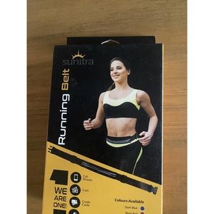 SUNITRA Stretchable Pocket Running Waist Belt Flu Green Multifunctional New